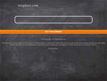 Tablet Screenshot of misplace.com